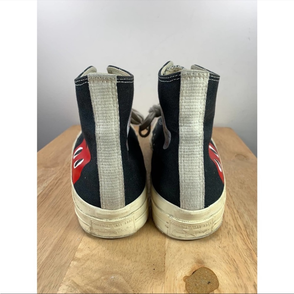 Converse Comme Des Garcons CTAS Hi Play Black White Red High Top Sneakers size 9
